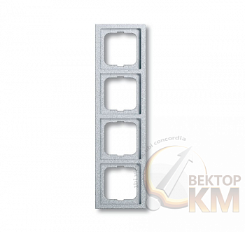 Рамка 4-м Solo/Future linear. серебр/алюм. ABB 2CKA001754A4309