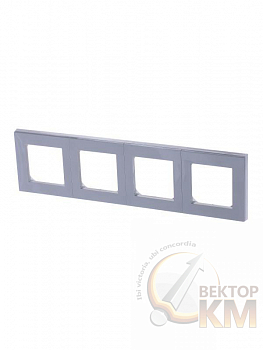 Рамка Levit 4п сер./бел. ABB 2CHH015040A6016