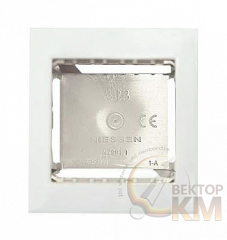 Цоколь для открытой установки на 1-2мод. с рамкой Zenit бел. ABB 2CLA299110N1101