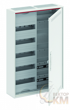 Шкаф 60М навесной с медиапанелями IP30 800х550х160 с расстоянием между DIN-рейками 125мм и самозажимными клеммами N/PE и дверью с вент. отверстиями CA25VML ABB 2CPX052212R9999