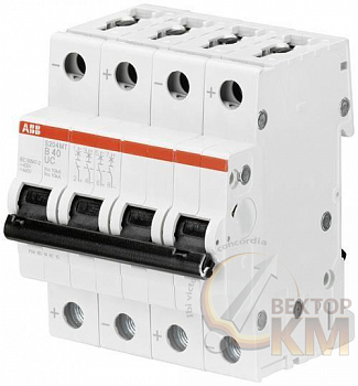 Выключатель автоматический модульный 4п D 0.5А 10кА S204MT-D0.5 ABB 2CDS274006R0981