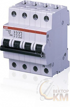 Выключатель автоматический модульный 4п (3P+N) B 16А 10кА S203MT-B16NA ABB 2CDS273106R0165