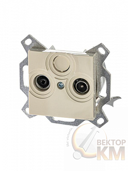 Розетка TV-R Levit проходная 7дБ сл. кость ABB 2CHH083607A6017