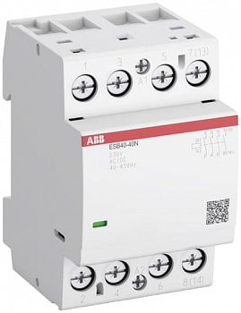 Контактор ESB40-40N-06 модульный (40А АС-1 4НО) катушка 230В AC/DC ABB 1SAE341111R0640