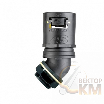 Фитинг AT 45град. пласт. d13 M16 черн./желт. (уп.10шт) ABB 7TCA296170R0016