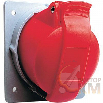 Розетка панельная 216RAM12 16А 2P+E 12ч с угловым миним. фланцем IP44 ABB 2CMA170006R1000