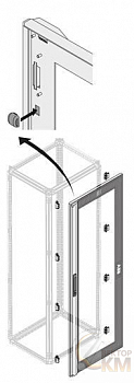 Дверь стеклянная IP40 12 DIN H=2000мм W=400мм ABB 1STQ007336A0000