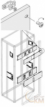Комплект 2хXT4 3/4P FIX-PLUG блок. мотор. W=600мм ABB 1STQ008444A0000