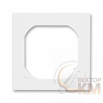 Рамка Levit 1п 55х55 для механизмов BJE бел./бел. ABB 2CHH015510A4003