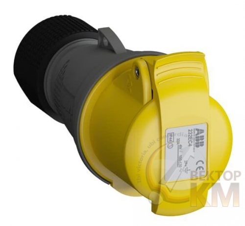 ABB  | Розетка кабельная 232EC4 Easy&Safe 232EC4 32А 2P+E IP44 4ч  2CMA102030R1000