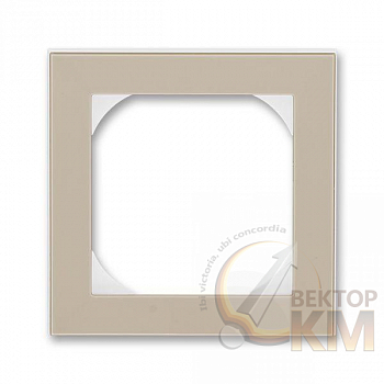 Рамка Levit 1п 55х55 для механизмов BJE кофе макиато/бел. ABB 2CHH015510A4018