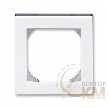 Рамка Levit 1п 55х55 для механизмов BJE бел./дым. черн. ABB 2CHH015510A4062