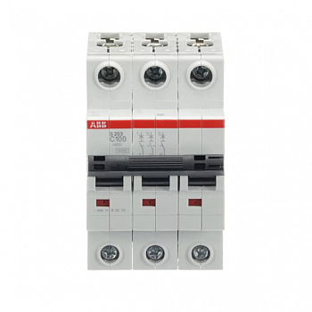 Выключатель автоматический модульный 3п C 100А 6кА S203 C100 ABB 2CDS253001R0824