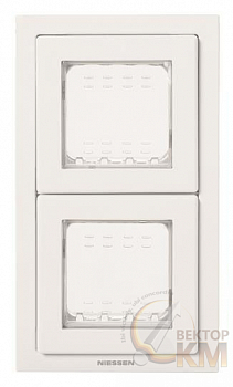Рамка 2-м 2мод. Zenit монтажная + набор монтаж. IP55 FM бел. ABB 2CLA327200N1101