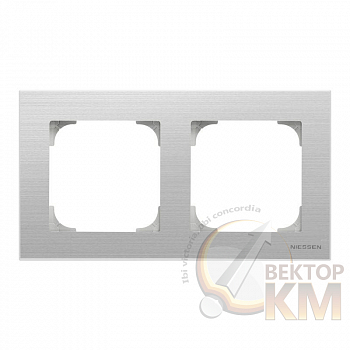 Рамка 2-м Sky нерж. сталь ABB 2CLA857200A1401