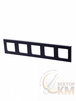 Рамка Levit 5п антрацит/дым. черн. ABB 2CHH015050A6063