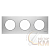 Рамка 3-м Sky Moon нерж. сталь ABB 2CLA867300A4001