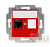 Розетка информационная Levit RJ45 кат. 6 и заглушка красн. ABB 2CHH296117A6065