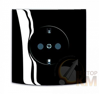 Розетка 1-м СП 1мод. Triton 16А IP20 250В Schuko KS в корпусе черн. ABB 2CKA002013A5258