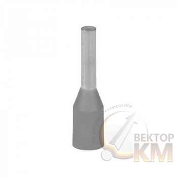 Наконечник кабельный FER7509P-D медь лужен./полипропилен втулка сер. 0.75кв.мм 9мм (уп.500шт) ABB 7TCA301140R0241