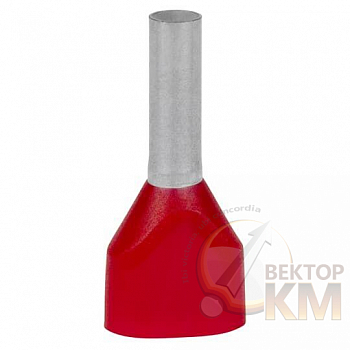 Наконечник кабельный 2FER1518P-G медь лужен./полипропилен втулка двойной красн. 2х1.5кв.мм 26мм (уп.100шт) ABB 7TCA301140R0346