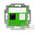 Розетка информационная Levit RJ45 кат. 6 и заглушка зел. ABB 2CHH296117A6067