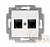 Розетка информационная RJ45 2-м Levit CAT.6 жемчуж. ABB 2CHH296118A6068