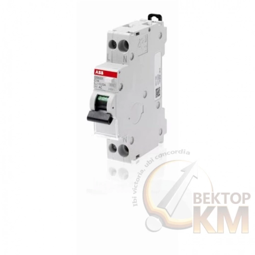 2CSR255050R1104 ABB | Выключатель автоматический дифференциального тока 2п C 10А 30мА тип AC 6кА DSN201  