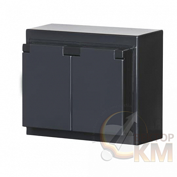 Розетка 2-м ОП Impressivo 16А IP44 230В Double Schuko антрацит ABB 2TKA00001754