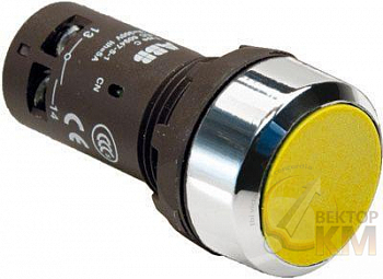 Кнопка CP2-30Y-11 с фикс. 1HO+1Н3 желт. ABB 1SFA619101R3073