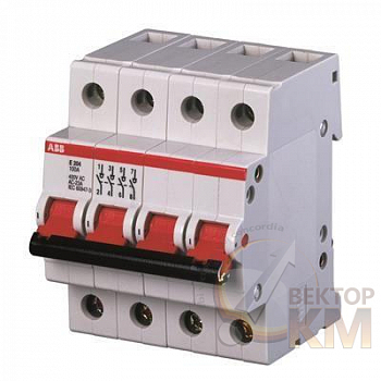 Рубильник 4п E204g 80А рычаг сер. ABB 2CDE284001R1080