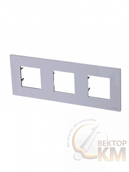 Рамка 3-м 6мод. Zenit бел. ABB 2CLA227300N1101