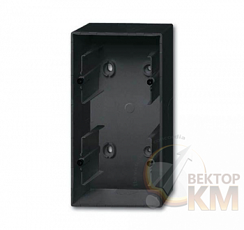 Коробка 2 поста для открытого монтажа future черн. бархат ABB 2CKA001799A0924
