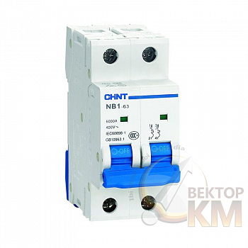 Выключатель автоматический модульный 2п D 13А 6кА NB1-63 (R) CHINT 179671