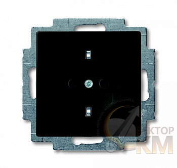 Розетка 1-м СП Basic 55 16А IP20 250В Schuko винт. клеммы chateau-black черн. ABB 2CKA002011A6147