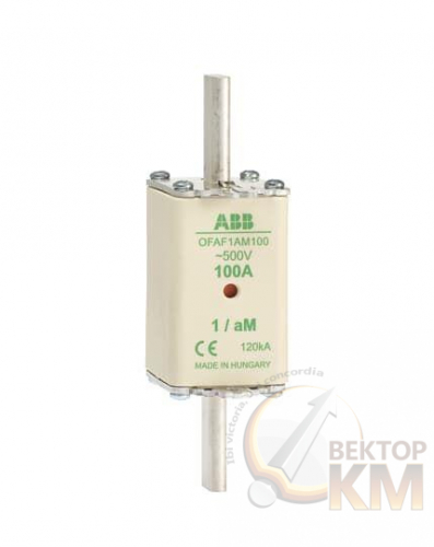 ABB  | Предохранитель OFAF1aM50 50А тип аМ размер 1 до 500В  1SCA022697R6920