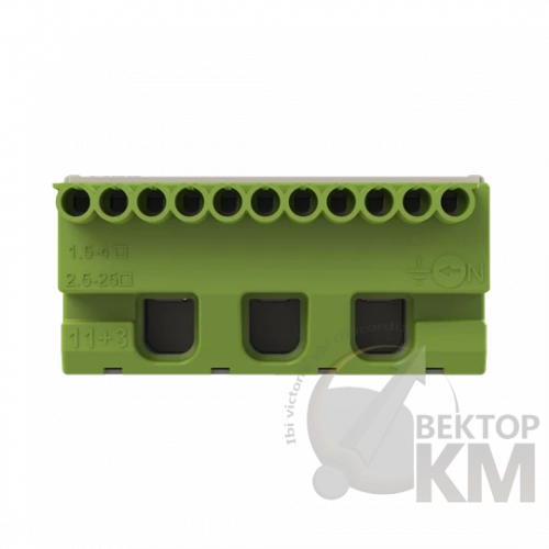 1SPE007715F9714 ABB | Клеммник самозажимной PE 11х4+3х25мм ZK113G 1 4.61 23.05  