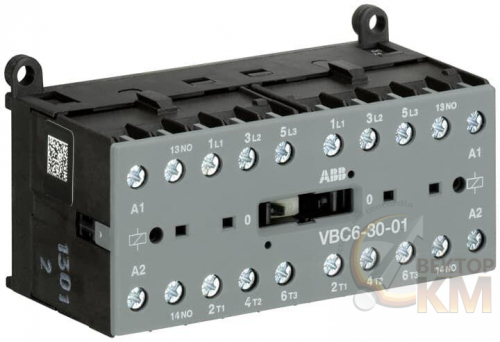 ABB  | Миниконтактор реверсивный VBC6-30-01-01 9А(400В AC3) катушка 24В DС  GJL1213901R0011