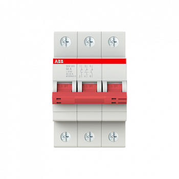 Рубильник 3п SHD203/50 рычаг красн. ABB 2CDD273111R0050