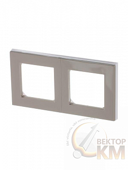 Рамка Levit 2п кофе макиато/бел. ABB 2CHH015020A6018