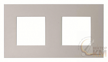 Рамка 2-постовая (2+2)-мод. базовая Zenit серебр. ABB 2CLA227210N1301
