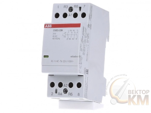 1SAE231111R0122 ABB | Контактор ESB25-22N-01 модульный (25А АС-1, 2НО+2НЗ), катушка 24В AC/DC  