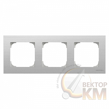 Рамка 3-м Sky нерж. сталь ABB 2CLA857300A1401