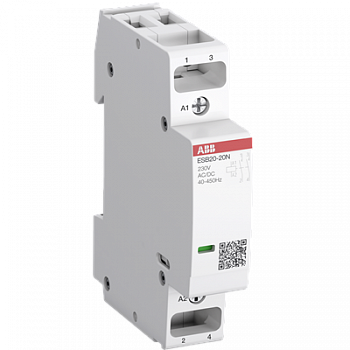 ESB20-02N-01 Контактор  модульный (20А АС-1, 2НЗ), катушка 24В AC/DC ABB 1SBE121111R0102