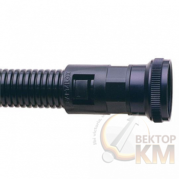 Фитинг AL UNEF прямой поворот. пласт.+алюм. d16 U075 черн. (уп.10шт) ABB 7TCA296000R0487