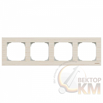Рамка 4-м Sky дерево белый ясень ABB 2CLA857400A2001