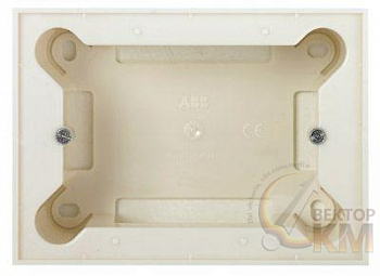 Цоколь для открытой установки на 1-2-3мод. без рамки Zenit бел. ABB 2CLA299300N1101