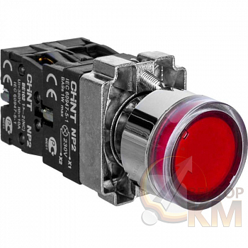 Кнопка управления NP2-BW3465 1НО+1НЗ красн. AC/DC 230В(LED) IP40 CHINT 574267