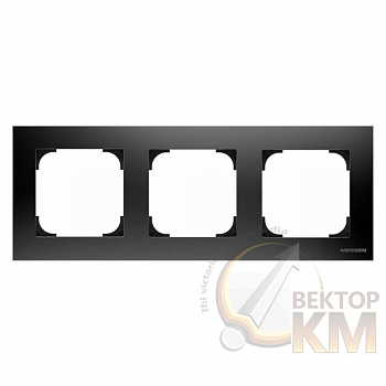 Рамка 3-м Sky черн. бархат ABB 2CLA857300A1501