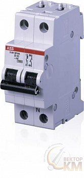 Выключатель автоматический модульный 2п (1P+N) D 40А 10кА S201MT-D40NA ABB 2CDS271106R0401